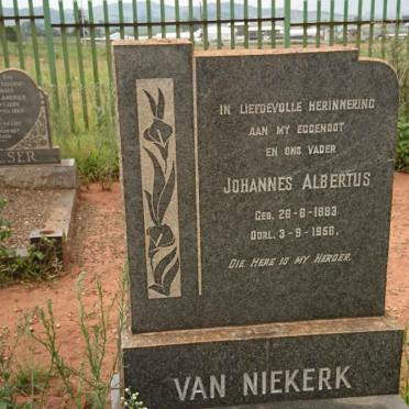 NIEKERK Johannes Albertus, van 1883-1956