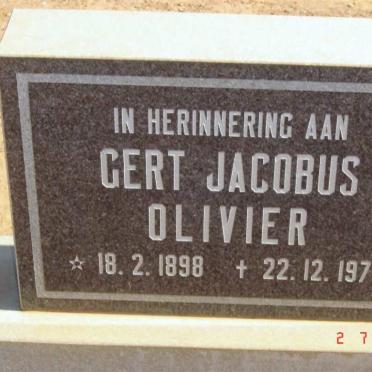 OLIVIER Gert Jacobus 1898-1970