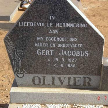 OLIVIER Gert Jacobus 1927-1986
