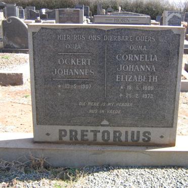 PRETORIUS Ockert Johannes 1907- &amp; Cornelia Johanna Elizabeth 1888-1973