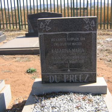 PREEZ Katarina Maria, du 1915-1991