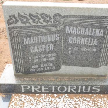 PRETORIUS Marthinus Casper 1935-1991 &amp; Magdalena Cornelia 1938-