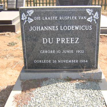 PREEZ Johannes Lodewicus, du 1902-1984