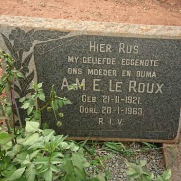 ROUX A.M.E, le 1921-1963