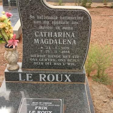 ROUX Frik, le 1923-2011 &amp; Catharina Magdalena 1928-1998