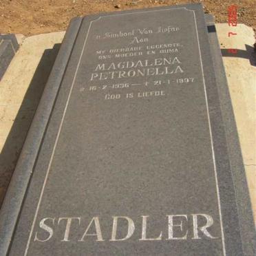 STADLER Magdalena Petronella 1936-1997