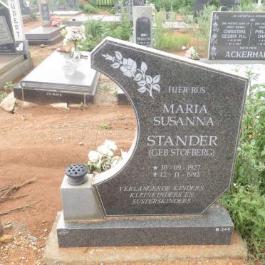 STANDER Maria Susanna nee STOFBERG 1927-1992