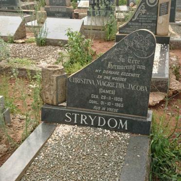 STRYDOM Christina Magrietha Jacoba nee DAMES 1906-1965