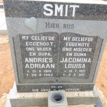 SMIT Andries Adriaan 1919-1995 &amp; Jacomina Louisa 1921-2011