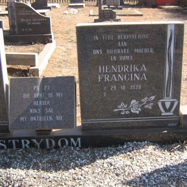 STRYDOM Anthonie Christoffel 1936-1992 &amp; Hendrika Francina 1939-
