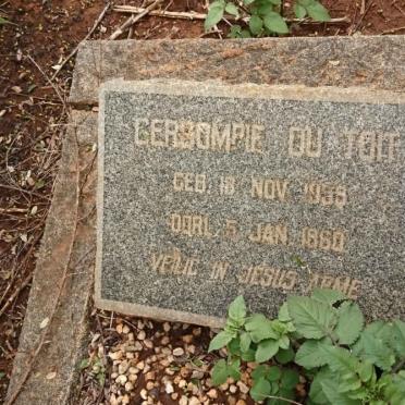 TOIT Gerdompie, du 1958-1960
