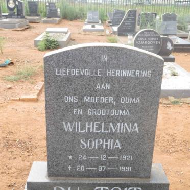TOIT Wilhelmina Sophia, du 1921-1991