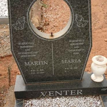 VENTER Martin 1946-2003 &amp; Maria 1950-