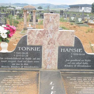 WYK Hansie, van 1939- &amp; Tokkie 1942-2010