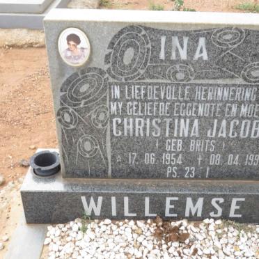 WILLEMSE Christina Jacoba nee BRITS 1954-1991