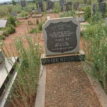 WESTHUIZEN Anna M., van der 1896-1986