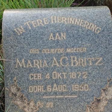 BRITZ Maria A.C. 1872-1950