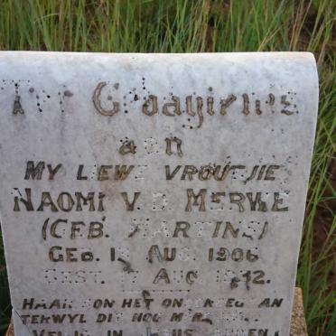 MERWE Naomi, van der nee MARTINS 1906-1932
