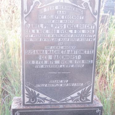 ENGELBRECHT Daniel Philippus 1868-1936 &amp; Susanna Magrieta Antoinette BADENHORST 1876-1963