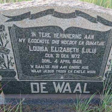 WAAL Louisa Elizabeth, de 1872-1949