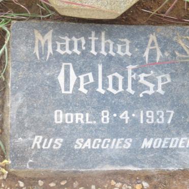 OELOFSE Martha A.S. -1937
