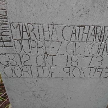 PREEZ Martha Catharina, du nee KOEN 1873-1939