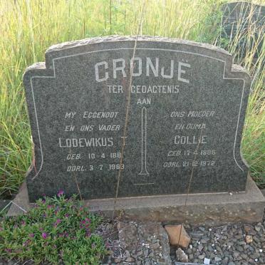 CRONJE Lodewikus T. 188?-1963 &amp; Collie 1886-1972