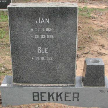BEKKER Jan 1934-1995 &amp; Sue 1935-
