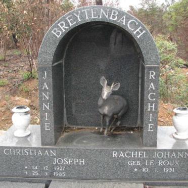 BREYTENBACH Christiaan Joseph 1927-1985 &amp; Rachel Johanna LE ROUX 1931-