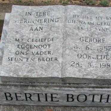 BOTHA Bertie 1952-1980