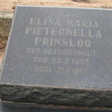 PRINSLOO Lodewyk 1896-1983 &amp; Elisa Maria Pieternella BEZUIDENHOUT 1903-1981