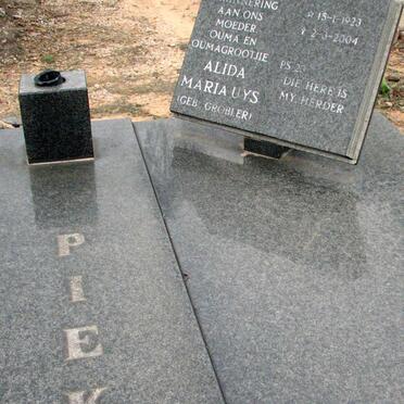 PIEK Gerhardus Johannes 1919-1988 &amp; Alida Maria Uys GROBLER 1923-2004