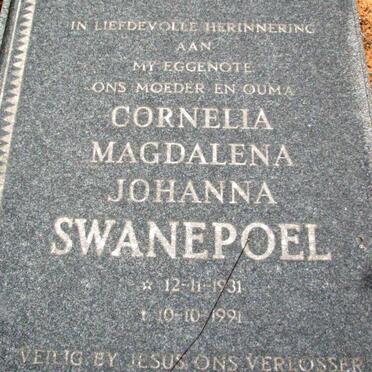 SWANEPOEL Cornelia Magdalena Johanna 1931-1991