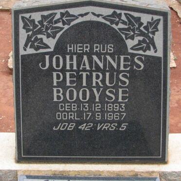 BOOYSE Johannes Petrus 1893-1967