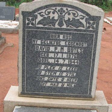 BOTES David P.M. 1876-1944