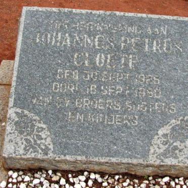 CLOETE Johannes Petrus 1935-1950