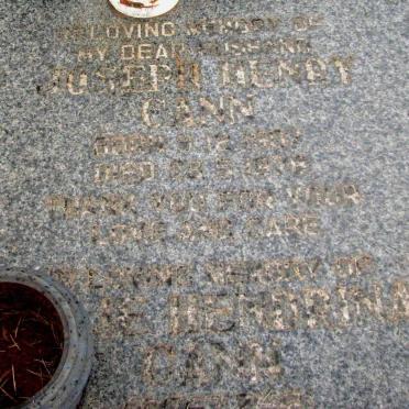 CANN Joseph Henry 1907-1978 &amp; Hendrina