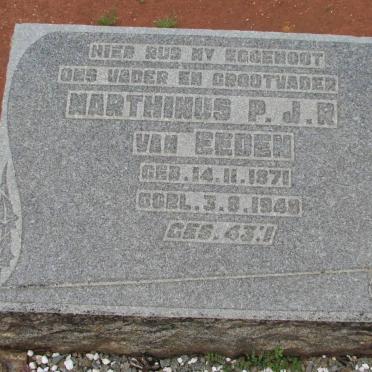 EEDEN Marthinus P.J.R., van 1871-1948