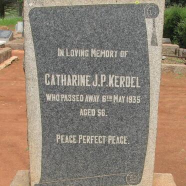 KERDEL Catharine J.P. -1935