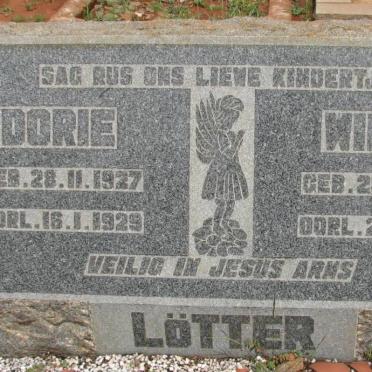 LÖTTER Dorie 1927-1929 :: LOTTER Willie 1929-1930
