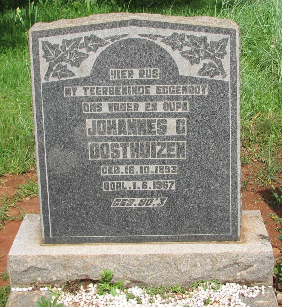 OOSTHUIZEN Johannes G. 1893-1967