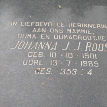 ROOS Johanna J.J. 1901-1985