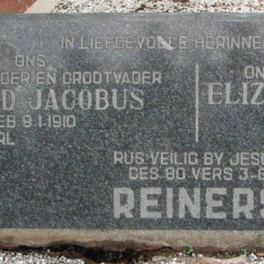 REINERS Barend Jacobus 1910- &amp; Elizabetha Gertruida MIENIE 1911-1972