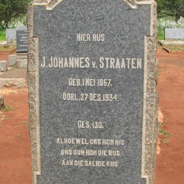 STRAATEN J. Johannes, van 1857-1934