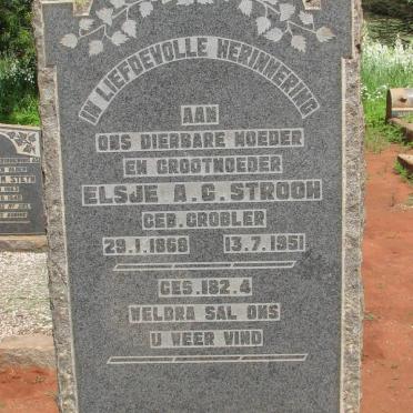 STROOH Daniel Johannes 1864-1944 &amp; Elsje A.C. GROBLER 1868-1951