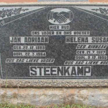 STEENKAMP Jan Adriaan 1885-1964 &amp; Helena Susanna MINNAAR 1887-1955