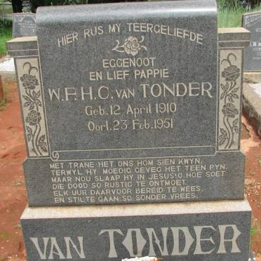 TONDER W.F.H.C., van 1910-1951