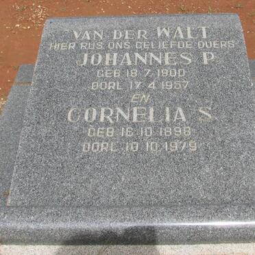WALT Johannes P., van der 1900-1957 &amp; Cornelia S. 1898-1979