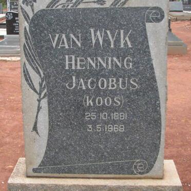 WYK Henning Jacobus, van 1881-1968