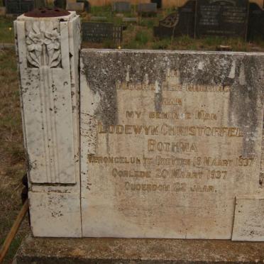 BOTHMA Lodewyk Christoffel -1937